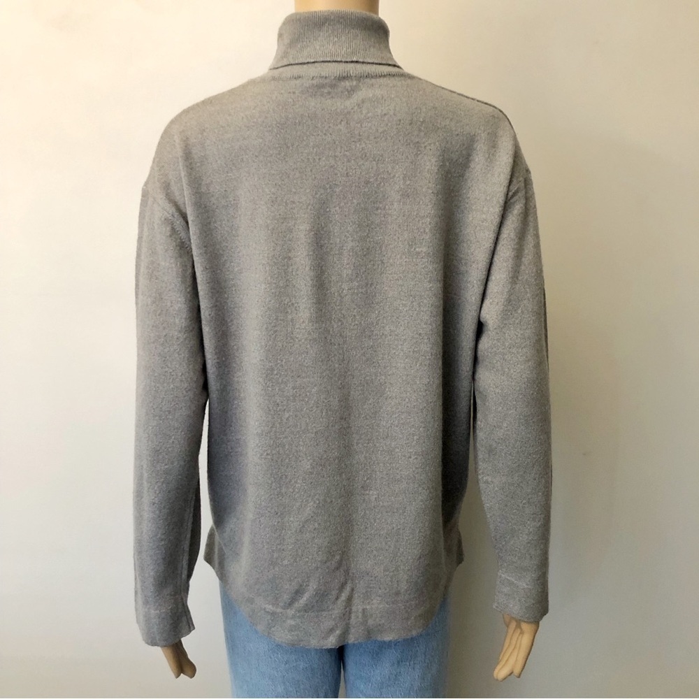 Springfield Marino Wool Oversized Minimalist Gray Turtleneck Jumper Sweater. XXL - Picture 4 of 14